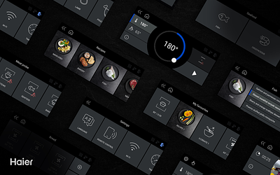 Haier I-Touch Series 6 cooking design embedded food haier hmi industrial interface iot kitchen oven product smart ui ux