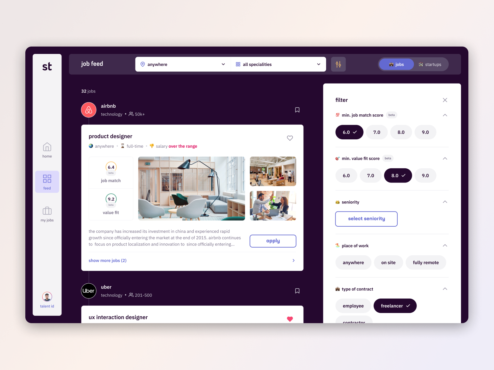 Example of supertalent - Job Feed