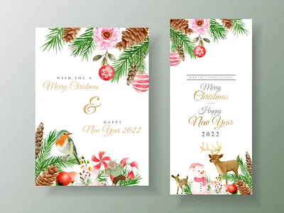 Beautiful card template christmas theme new