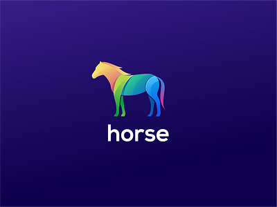 HORSE COLORFULL drawing