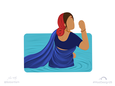 Day 5 - Swim art design illustration illustrator maddesign25 minimalism sabartism tamildesign vector