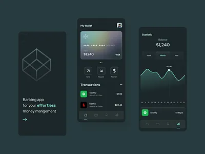 Banking App - Dark Mode