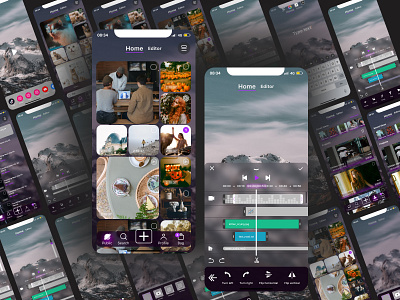 Video editor app design graphic design mobile typography ui ux videoeditor web