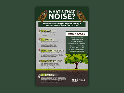 Ark Encounter & Creation Museum Cicada Teaching Signage branding design graphic design illustration signage