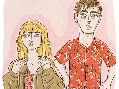 Alyssa & James acuarela alexlawther alyssa digitalart digitaldrawing illustration james jessicabarden sketch theendofthefuckingworld watercolorpainting