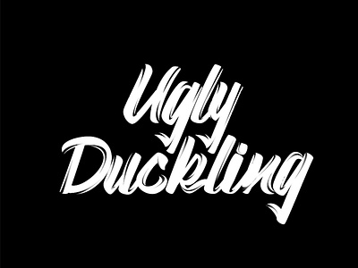 Ugly Duckling design fontgraphic text effect typography vector