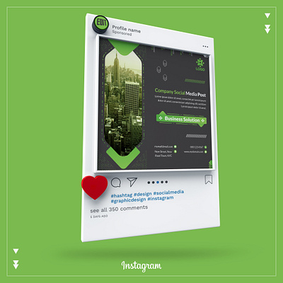 Corporate Green Social Media Post branding design graphic design illustration instagram minimal social media post typography vector