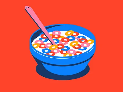 Inktober - Loop breakfast cereal design fruit loops illustration inktober loop orange vector