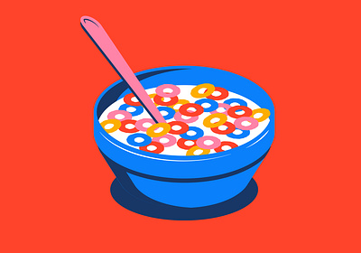 Inktober - Loop breakfast cereal design fruit loops illustration inktober loop orange vector