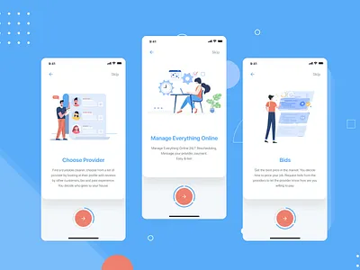 Service Provider App Design branding graphic design illustration mobile app design mobile design service provider app