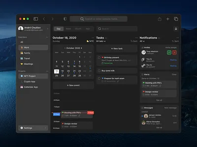 Task Manager Concept - UI/UX Design calendar design layout task manager to do list to do list design ui ui design ux design web design