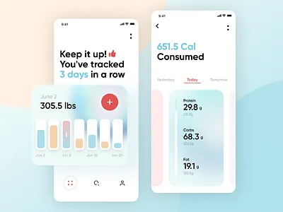 Fitness Tracking App Design branding fitness tracker app graphic design illustration mobile app design mobile design