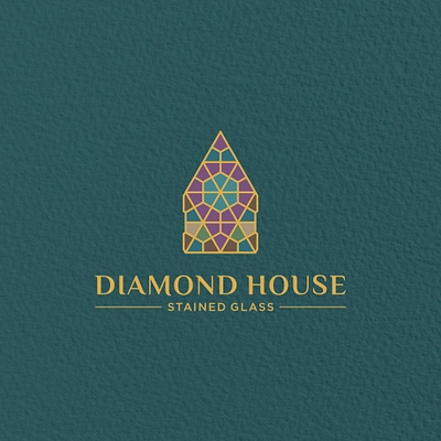 DIAMOND HOUSE STAIND GLASS 3d animation branding diamond graphic design logo motion graphics