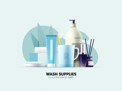 Wash icon icons perfume toothbrush toothpaste vector