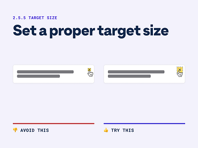 💡 Accessibility Pro-Tip: Set a proper target size! a11y accessibility focus state mobile target size ui ux