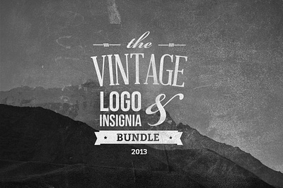 Vintage Logo & Insignia Bundle 3d animation app branding bundle clipart collection design graphic design illustration logo motion graphics ui