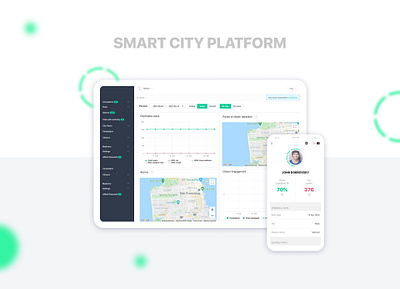 Smart city platform app app design citizen city desctop government interface smart city ui