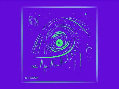 Day 19 | Loop app branding corkscrew design drawing illustration logo loop typography ui ux vector