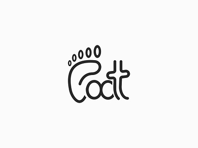 Foot logo creative design feet flat foot footwear health inspiration letter logo logo step unqiue walk word logo wordmark