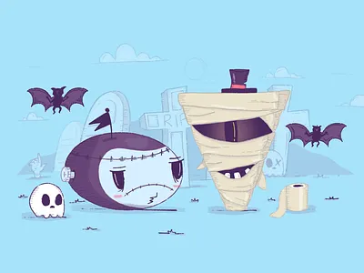 Happy Halloween 👻 bat grave graveyard halloween holidays mummy scare scary skull zombie