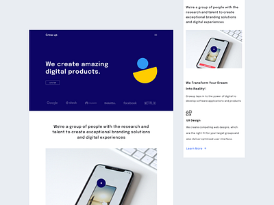 Digital Agency design homepage ux