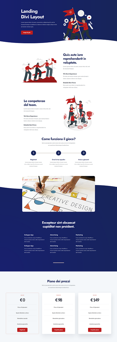 Landing Page Layout branding design divi web wordpress wordpress blog wordpress design