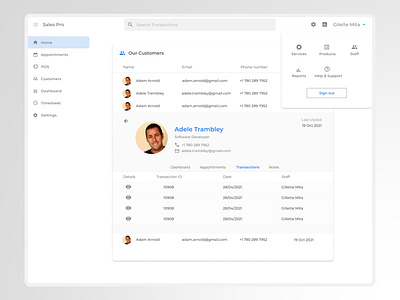 Customer Relationship Management - UI Redesign 2021 crm customer graphic design redesign ui 2021 user interface ux design web app web design