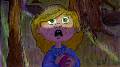 Goldilocks 2d character design illustration photoshop watercolor