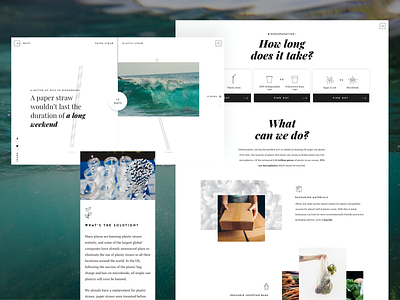 Swimming in Plastic - UX/UI, Creative Campaign digital experience interaction sustainability ui ux web