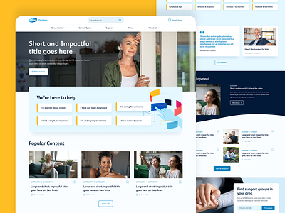 Oncology Hub - UI Concept colour hub medical oncology ui ux web website