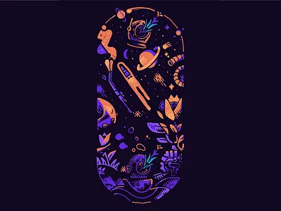 From Sea to Space design illustration texture