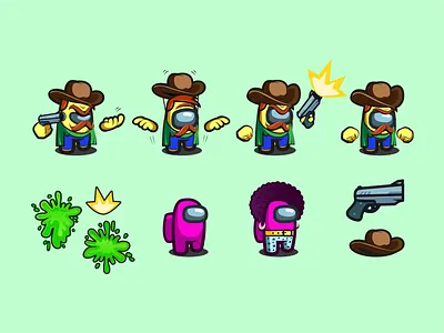Among Us - New Characters & Skins 2d among us art character design flat illustration skin vector