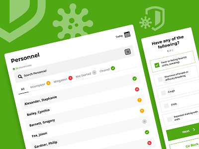 Virus Screener & Personnel Manager - UI/UX & Branding