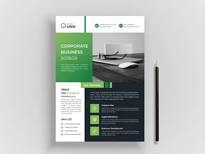 Creative Corporate Business Flyer Template With Clean Design branding