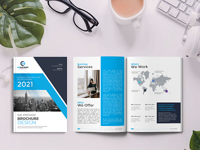 Unique & Professional Brochure | Company Profile Design a4 annual report bifold branding brochure business company profile design flyer graphic design illustration logo print print template template trifold typography vector