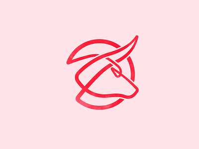 Monoline Bull Logo brand branding bull design forsale identity illustration label line logo monoline taurus ui ux vector
