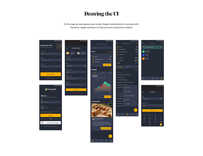 UI for the upcoming farm app android app app design branding design farm logo mobile design poultry screens software ui ux