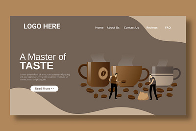 Coffee Shop - Landing Page annual annual report app branding coffe coffe shop design illustration landing landing page multipurpose purpose report shop ui ui design ux ux design web website