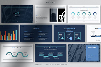 Hazel - Professional Modern abstract annual report branding concept creative design google google slides illustration keynote multipurpose pitch deck powerpoint presentation professional professional business professional modern vector web development web maintance