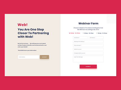 Webinar Pop-up Form branding clean design pop up registration form ui ux website wordpress theme