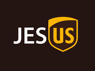 📦 UPS rebrand fun - Jesus app concept deliver delivery icon logo package product rebrand typography ups