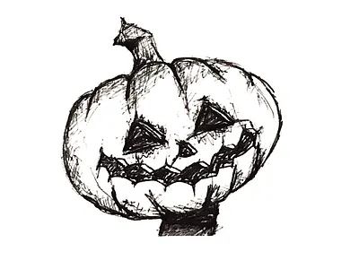 Pumpkin head 🎃 affinity designer autumn design drawing halloween icon illustration inktober jackolantern pumpkin spooky
