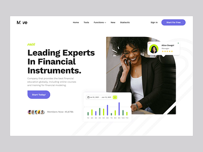 Finance Landing Page branding business finance financial analysis investment landing landing page money