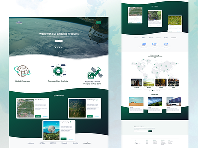 Remote Sensing/GIS Website branding design farm management gis green illustration remote sensing satellite soft ui ui ux