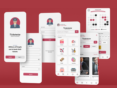Ticketwise Digital Platform Mobile App app typography ui user journey map ux