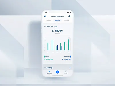 Haibooks: Mobile App Dashboard Animation accountant ai app automated business dashboard expenses finance income interaction ios management mobile profit report sales ui ux
