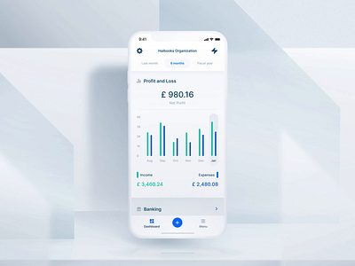 Haibooks: Mobile App Dashboard Animation accountant ai app automated business dashboard expenses finance income interaction ios management mobile profit report sales ui ux