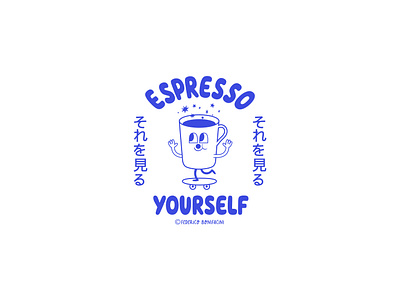 ESPRESSO DESIGN art artdirection blue bluedesign branding cafe character design coffee concept design digital art espresso federicobonifacini humor icon illustration logo