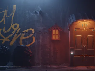 Stay Alive 3d art b3d blender blender3d character cyberpunk design graffiti illustration trash