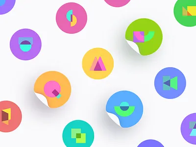 Icon design - POP STYLE app app icon design art big sur brand color color system design fashion flat graphics icon icons new orange pop style purple shape system ux